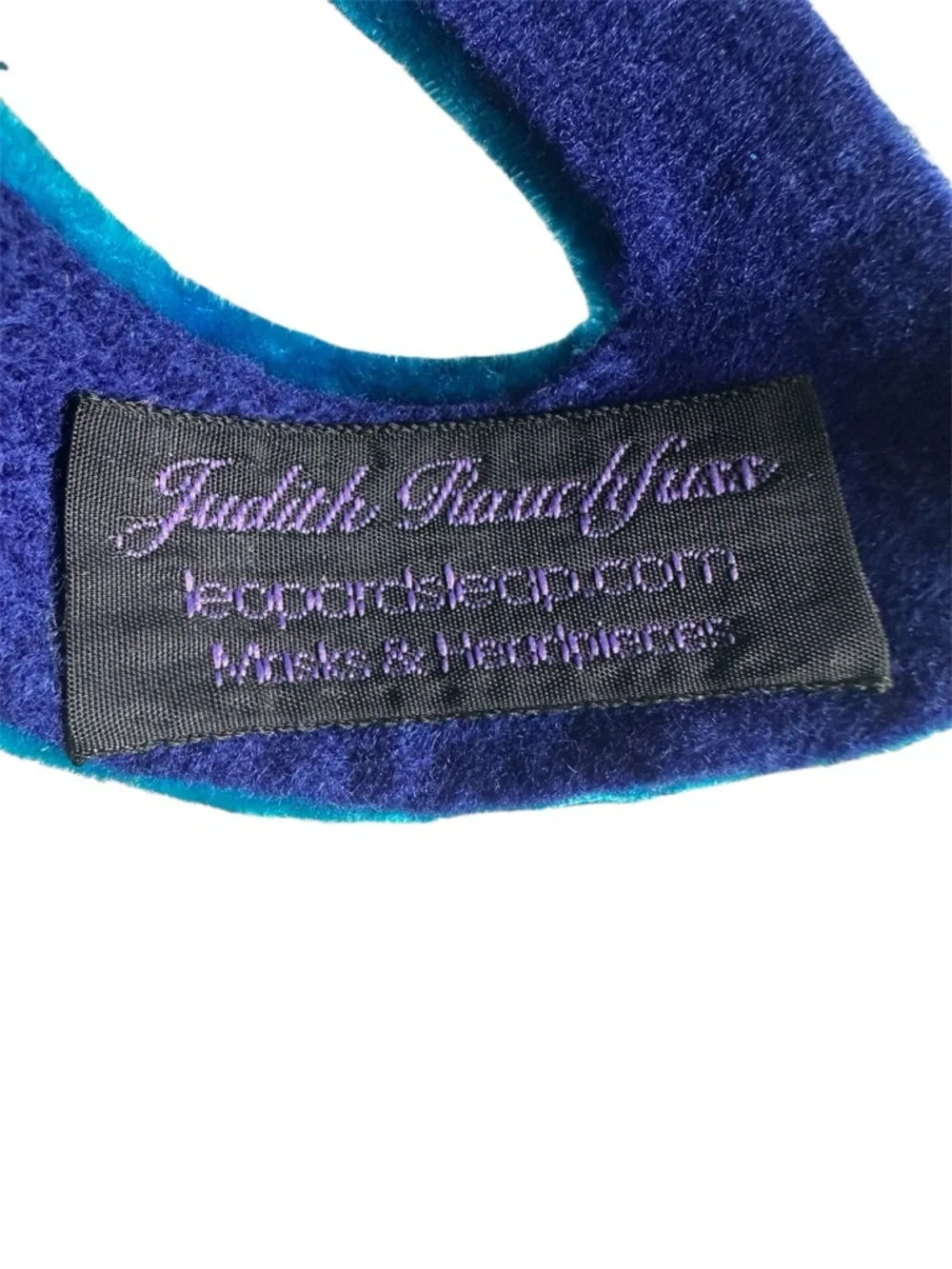NWT Cirque du Soleil Vintage Blue Velvet Masquerade Mask Artisan Handcrafted
